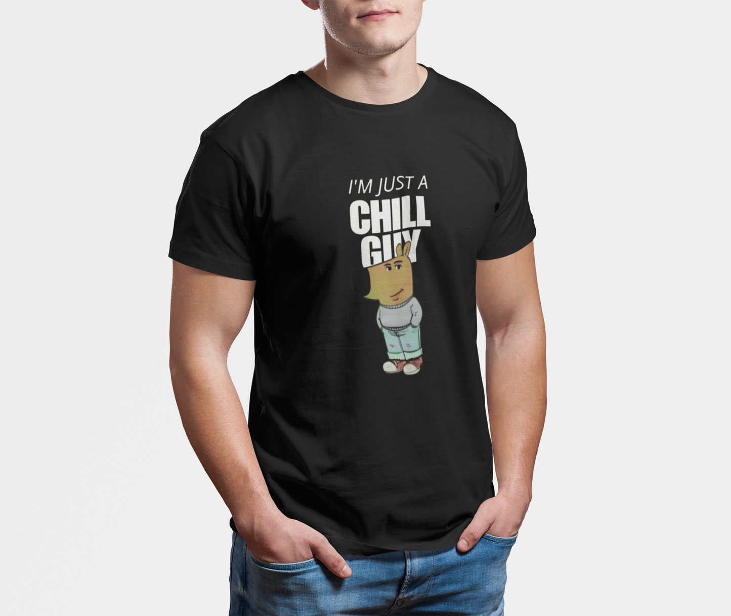 Chill Guy Round Neck T-shirt